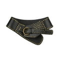 thumbnail image 5 of freneci Women Wide Belt Casual Gothic Belt Costume Accessories Decorative Dress Belt Black, 5 of 8
