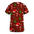 thumbnail image 5 of FAFWYP Christmas Scrubs for Women, Womens Loose Scrubs Tops Summer Nurse Short Sleeve V Neck Workwear Snowmen Printed Working Uniform Shirt Medical Blouse with Pockets, 5 of 5