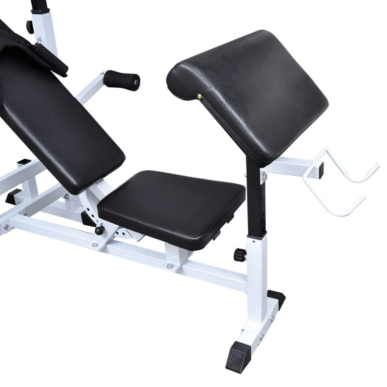 vidaXL Complete Weight Bench Combo with Barbell Dumbbell Set and Press Bar for Beginners 264.6 lb Walmart
