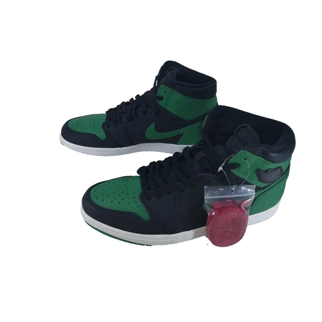 A i r-Jor-dan 1 Retro High OG Men's Size 10.5 Black Pine Green 555088-030 UK 9.5
