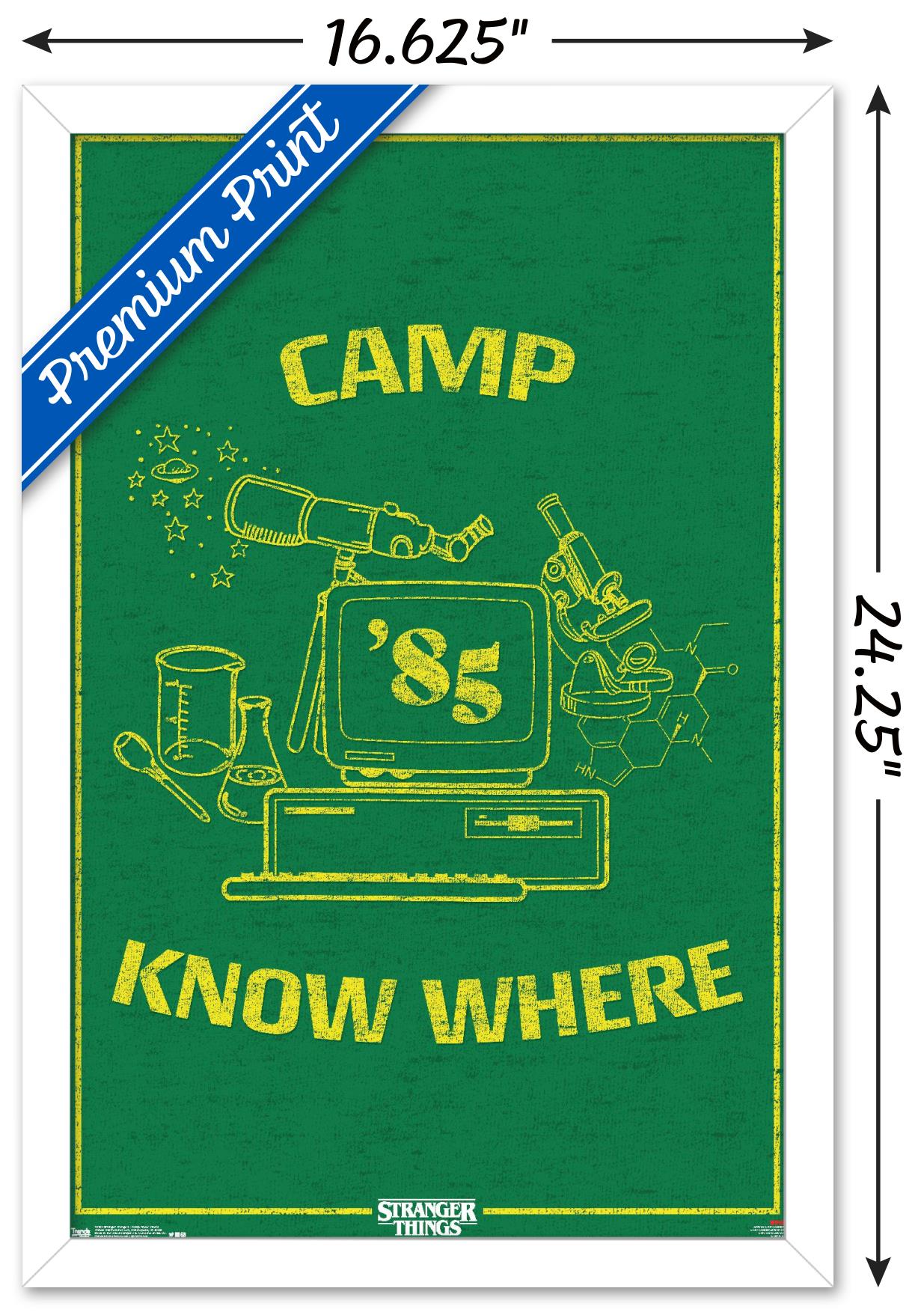 Netflix Stranger Things: Season 3 - Camp Know Where Wall Poster, 14.725" x 22.375" Framed