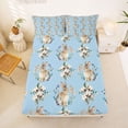 thumbnail image 5 of Erosebridal Happy Easter Kids Queen Sheet Sets,Kawaii Bunny Rabbit Easter Eggs Bed Set For Girls 4-Piece, 5 of 6