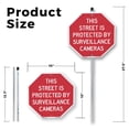 thumbnail image 2 of This Street Is Protected by Surveillance Cameras 10 inch X 10 inch Octagon Plastic Sign with Aluminum Mounting Stake Weather Resistant UV Protected for Workplace Private Property and, 2 of 8