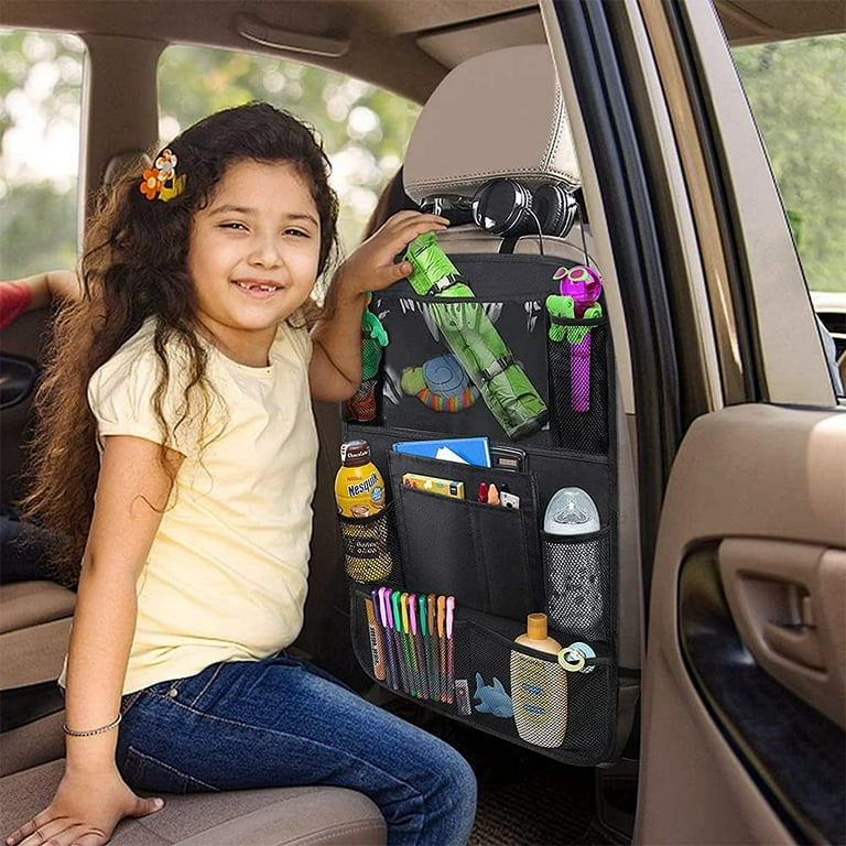 Backseat Car Organizer for Kids, Car Travel Accessories 9 Storage Pockets 2  Pack