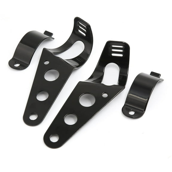 Unique Bargains 2pcs Black Universal Motorcycle Headlight Brackets Fits 30mm-43mm Fork Tubes