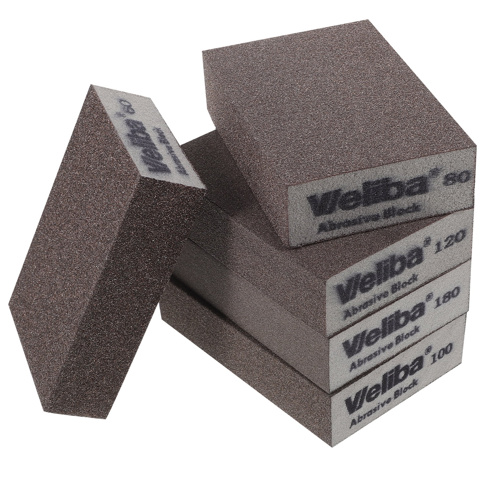 5pcs Drywall Polishing Sanding Sponge Block Sandpaper Sander Tool