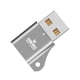 thumbnail image 1 of Adaptador USB a tipo C hembra Lector de tarjetas TF Transferencia de datos para auriculares (Plata), 1 of 3