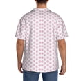 thumbnail image 3 of Lsque Pink Paw print Men's Cuban Collar Short Sleeve Shirt Summer Beachwear Casual Button Down Fashionable Vacation Leisure Shirt-4X-Large, 3 of 7