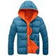 thumbnail image 2 of Ceisia Men Solid Color Hooded Cardigan Jacket Warm Casual Long Sleeve Pocket Parka Gift, 2 of 5