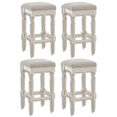 thumbnail image 2 of Guyou 26” Farmhouse Counter Stools Without backrest, Upholstered Counter Height Bar Stools with Wood Legs for Kitchen Counter Island, Grey-White Legs(Set of 4), 2 of 7