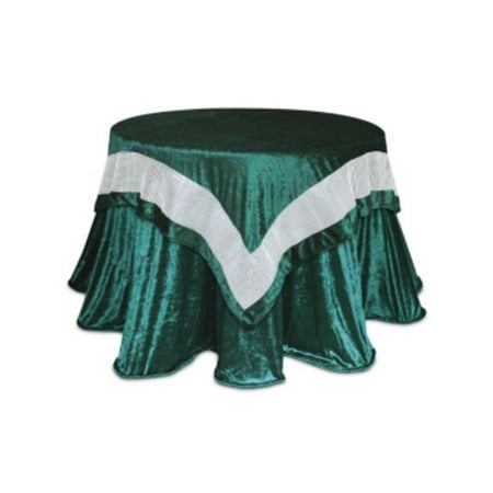 UPC 746427572910 product image for Pack of 2 Lush Green with Silver Sequin Band Velour Polyester Table Toppers 54