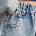 thumbnail image 5 of Girls Fashionable Embroidered Denim Jeans With Decorative Bow Detail Comfortable Straight And Wide Leg Trousers For Casual Wear, 5 of 9