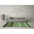 thumbnail image 3 of Ahgly Company Indoor Rectangle Abstract Turquoise Blue Modern Area Rugs, 7' x 9', 3 of 4