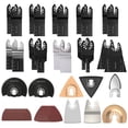thumbnail image 2 of Wood Cutting Oscillating Saw Blades Kit  Oscillating Multi Tool Accessories Kit  Wood Metal Oscillating Saw Blades  Mix Multitool Blades Set for Cutting  Sanding  Grinding, 2 of 11