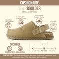 thumbnail image 3 of Cushionaire Boulder Genuine Leather Clogs for Women, Slingback Slip On Shoes with Adjustable Swivel Back Strap and Memory Foam Footbed, 3 of 20