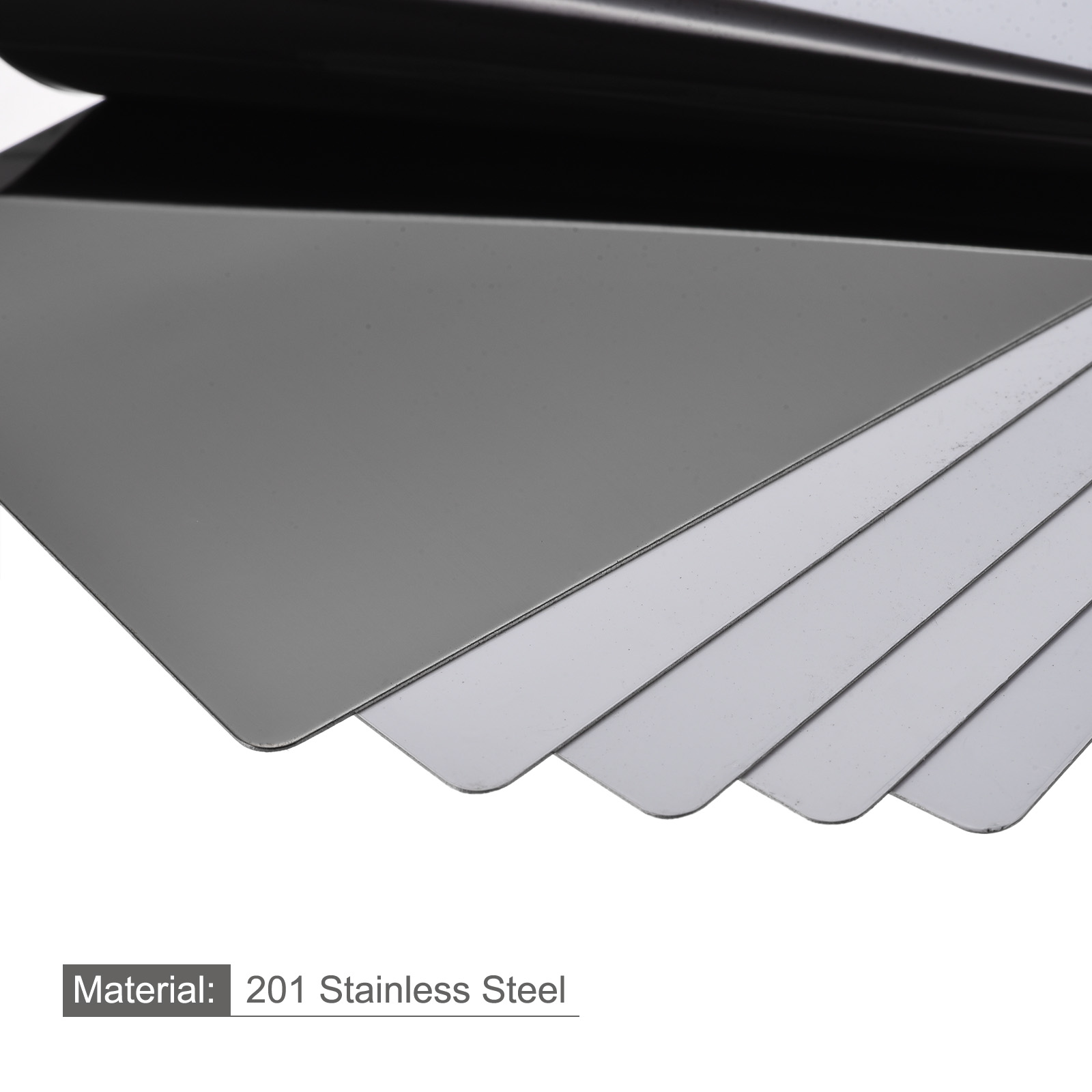 Uxcell 80x50x0.4mm 201 Stainless Steel Polishing Blank Metal Card Dark Gray 10 Pack - image 3 of 6