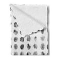 thumbnail image 2 of Black and Grey Soft Flannel Fleece Throw Blanket, Watercolor Circle Blobs or Splashes in a Repetitive Pattern, Cozy Plush for Indoor and Outdoor Use, 50" x 70", Dark Grey and Pale Taupe, by Ambesonne, 2 of 5