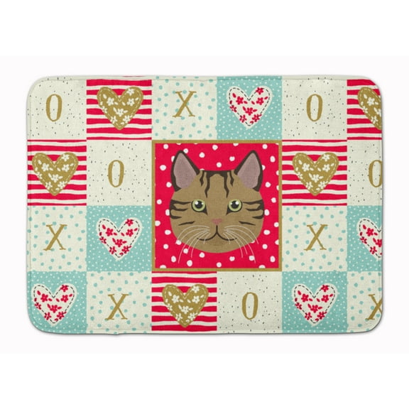 Scottish Straight Cat Love Machine Washable Memory Foam Mat