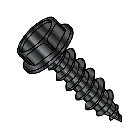 

10-16X5/8 Unslotted Indented Hex Washer Self Tap Screw Type AB Full Thread Black Zinc Ba (Pack Qty 6 000) BC-1010ABWBZ