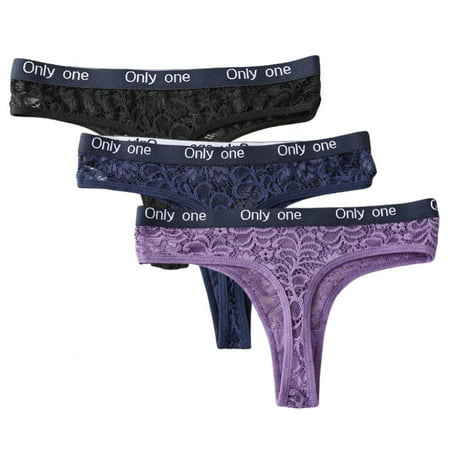 

Low Waist Briefs Lace Hollow out Underwear Female Underpants Women Panties Lady Seamless Thongs Lace G-String 3pcs