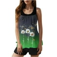 thumbnail image 2 of Gamivast Two Piece Swimsuit for Women Tankini Flowy Floral Graphic Tummy Control Flowy Swimwear Comfy Bathing Suits Swim Tank Top with Athletic Shorts, 2 of 6