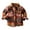 Coffee, variant on Boys Girls Flannel Plaid Shirt Jacket Long Sleeve Lapel Button Down Pocketed Regular Fit Casual Fall Coat Shacket Tops Outerwear Winter Spring Cozy Everyday