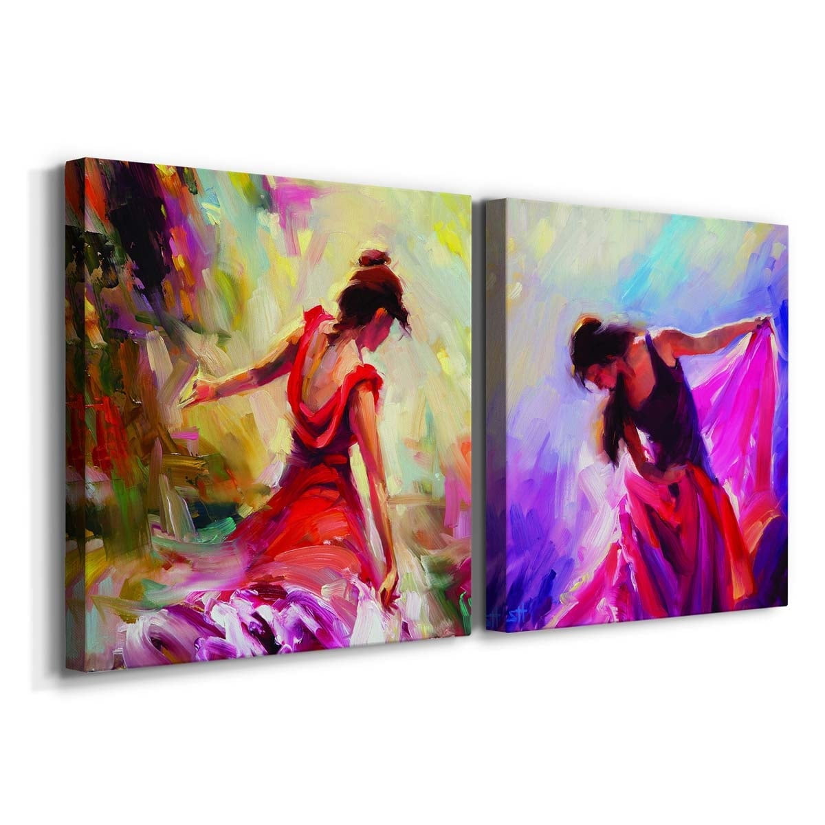 Lemon Fresh I - Premium Gallery Wrapped Canvas - Ready to Hang Set of 2 - 16 x 16 Each
