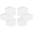 thumbnail image 2 of 38"OD x 7"ID x 13 1/4"C x 1"P Daisy Architectural Grade PVC Contemporary Ceiling Medallion, Two Piece, 2 of 11