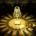 thumbnail image 2 of Lámpara de mesa de cristal acrílico USB, lámpara de escritorio con prisma, decoración de cabecera (blanco cálido), 2 of 9
