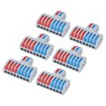 thumbnail image 1 of 8 Way Butt Connectors, High Efficiency 6PCS Corrosion Resistance Lever Wire Connector  for Hard Soft Wires for Electrical Control, 1 of 7