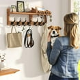 thumbnail image 3 of 29" Coat Rack Wall Mount with Shelf,4 in 1 Coat and Key Hanger with 11 Hooks,Entryway Wall Mounted Shelf with Mail Holder for Living Room, Bedroom, 3 of 7