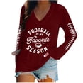 thumbnail image 2 of PNTUTB Women's Fashionable Printed V-Neck Long Sleeve Oversized Comfortable Casual Pullover Top, 2 of 5