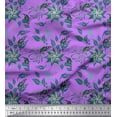 thumbnail image 1 of Soimoi Rayon Fabric Triangle,Leaves & Floral Artistic Print Sewing Fabric Yard 56 Inch Wide, 1 of 1