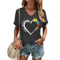thumbnail image 5 of CHENge Plus Size Autism Awareness Shirt for Women Autism Acceptance Tshirt Autism Mama Tee Support Gift Tee Tops, 5 of 6