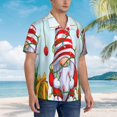 thumbnail image 2 of Lsque Funny Christmas Gnome pattern Hawaiian Shirt for Men, Unisex Summer Beach Casual Short Sleeve Button Down Shirts-Medium, 2 of 9