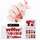 thumbnail image 1 of Uñas postizas reutilizables, 24 piezas de plástico para uñas postizas, regalo para mujeres, uñas postizas adhesivas, cobertura total., 1 of 2