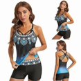 thumbnail image 4 of Girls swimsuit gradient split female sexy backless floral print bikini swimwear, 4 of 5