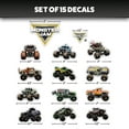 thumbnail image 3 of Monster Jam Trucks Decal Pack - Set of 15 Vinyl Stickers Includes Grave Digger El Toro Loco Max D Zombie Megalodon Dragon Soldier Fortune Monster Mutt, 3 of 8