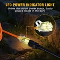 thumbnail image 5 of 12 gauge Heavy Duty 250ft Outdoor Extension Cord, Waterproof with LED Lighted End,orange,Waterproof,ETL,flexible, 5 of 9