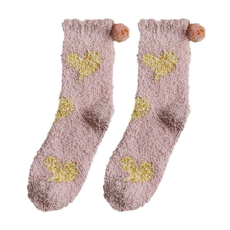 

yinguo thermal socks for womens coral socks heart shape print socks colorful lightweight socks casual socks winter socks soft warm comfort casual socks