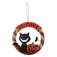 thumbnail image 2 of Decoración de Halloween Soledad Cartel de Bienvenida Gato Calabaza Coronas de halloween, 2 of 10