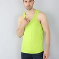 thumbnail image 3 of Jinda Men's Soft Top Workout Tank Top Plus Size Sleeveless Casual Basic Fall Spring Home Spandex Summer Vest Light Green 5X-Large, 3 of 4