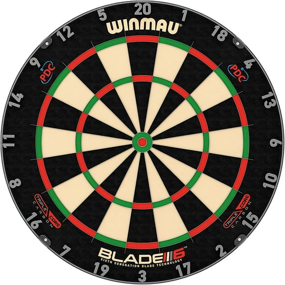 Winmau Blade 6 Cible de Fléchettes à Poils en Carbone Triple Cœur