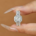 thumbnail image 3 of Dazzling 1 Carat Moissanite Rings for Women Radiant Cut D Color VVS1 S925 Silver Lab Created Diamond Rings Perfect for Daily Wear Parties Wedding Birthday with Certificate, 3 of 6