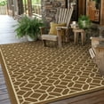 thumbnail image 2 of 2' X 4' Brown Geometric Stain Resistant Indoor Outdoor Area Rug - 6' x 7', 2 of 5