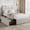 grey, variant on Kselythan Twin Size Bed Frame with Storage Headboard and 2 Storage Drawers,Boucle Upholstered Platform Bed with Bookcase,Twin Platform Bed Frames with Wooden Slats Support,No Box Spring Needed