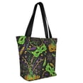 thumbnail image 2 of Gaeub Carnival Mardi Gras3 Printed Tote Bag Grocery Bag Reusable Shoulder Bag with Zip for School Kitchen Park DIY, 2 of 9