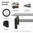 thumbnail image 6 of Glass Coffee Table with Stainless Steel Base,2 Tiers Glass Surface for Living Room Office(Black Glass, Black), 6 of 6