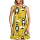 thumbnail image 1 of Fotbe Cartoon Bear Yellow Vestido de Verano sin Mangas para Mujer – Vestido Midi Línea A, Estilo Camiseta Floral, Vestido Playero Casual y Fluido, 1 of 7