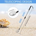 thumbnail image 3 of 2Pcs Sand Sifters 21.3 to 32.6inch Adjustable Telescoping Beach Shovel Seashell Hunting Rocks Sifting Tool for Beach Travel, 3 of 8